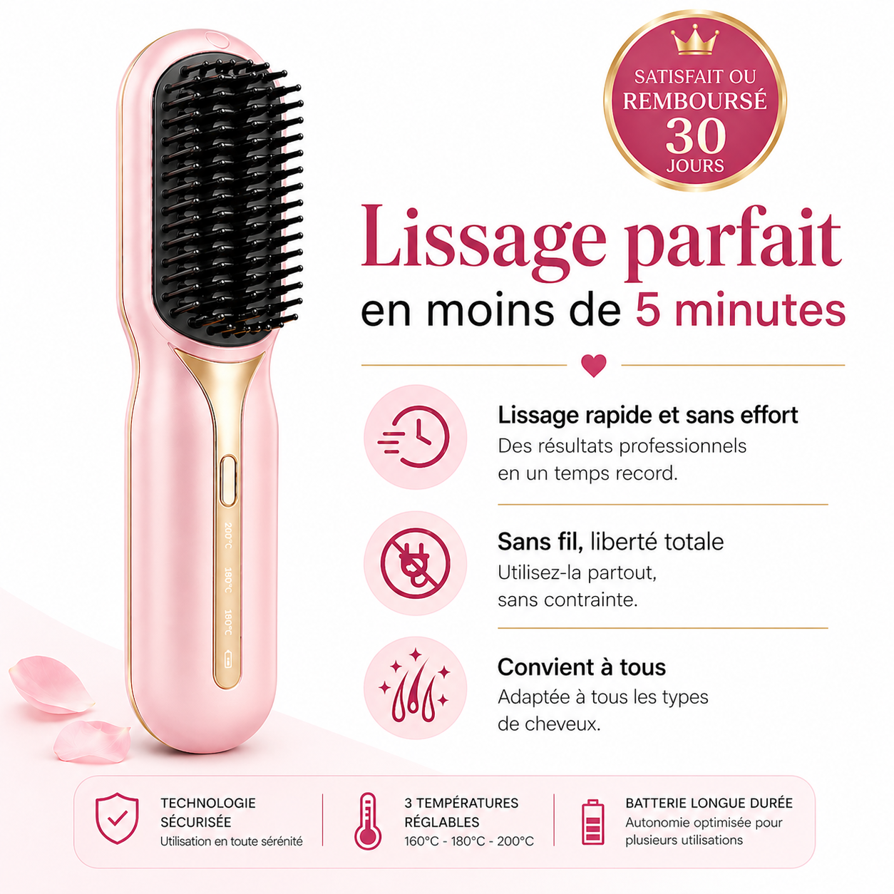 Brosse Lissante Sans Fil Lissena™
